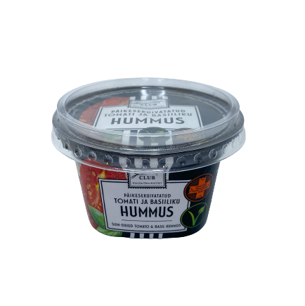 Sun-dried tomato and basil hummus